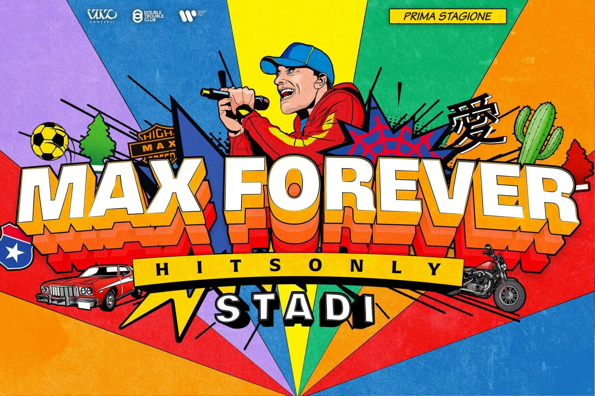 Max Pezzali Trieste “Max Forever (Hits Only)” tour 2024 stadio Nereo Rocco