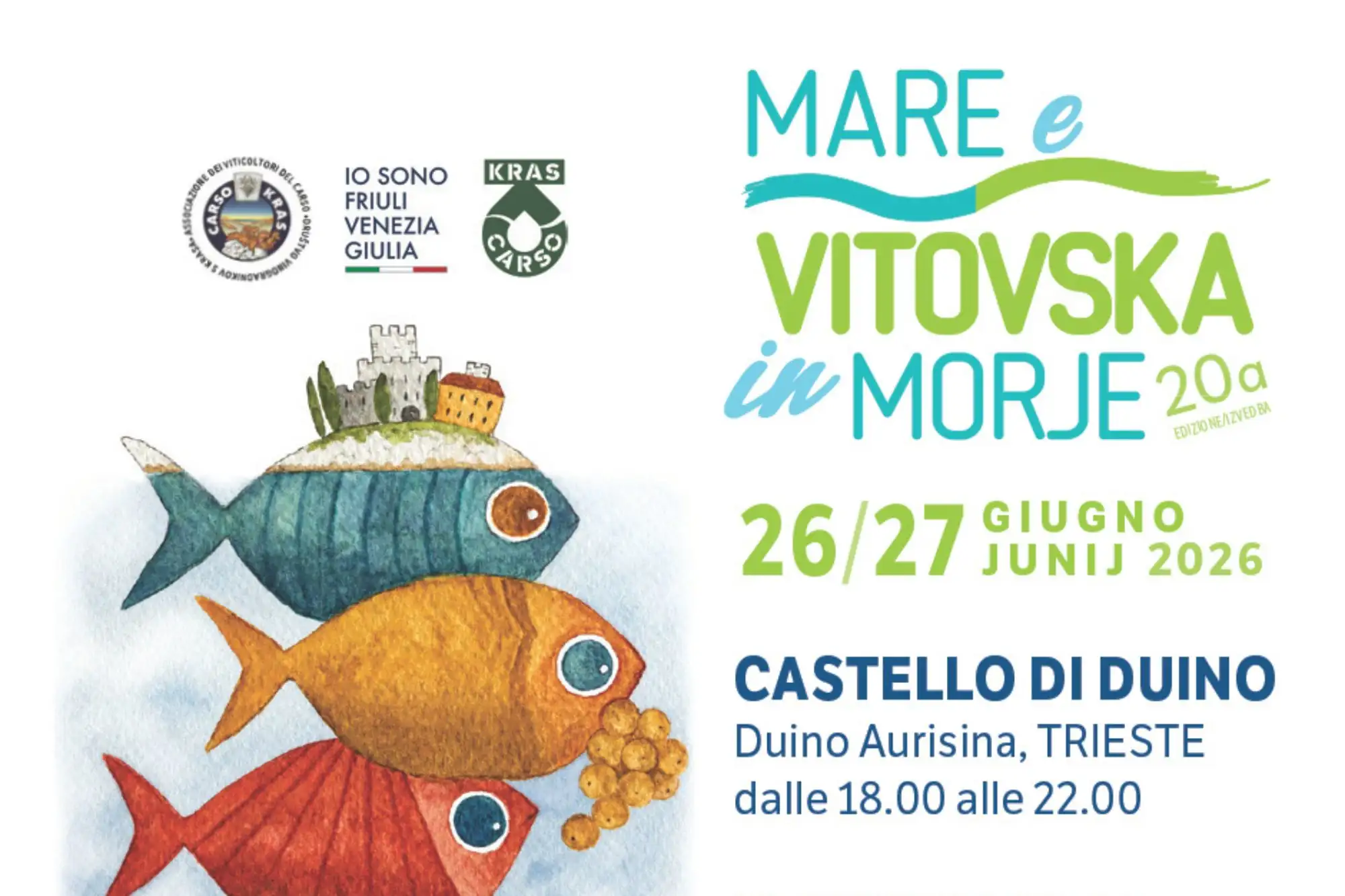 Mare e Vitovska 2026, 20ª edizione al Castello di Duino