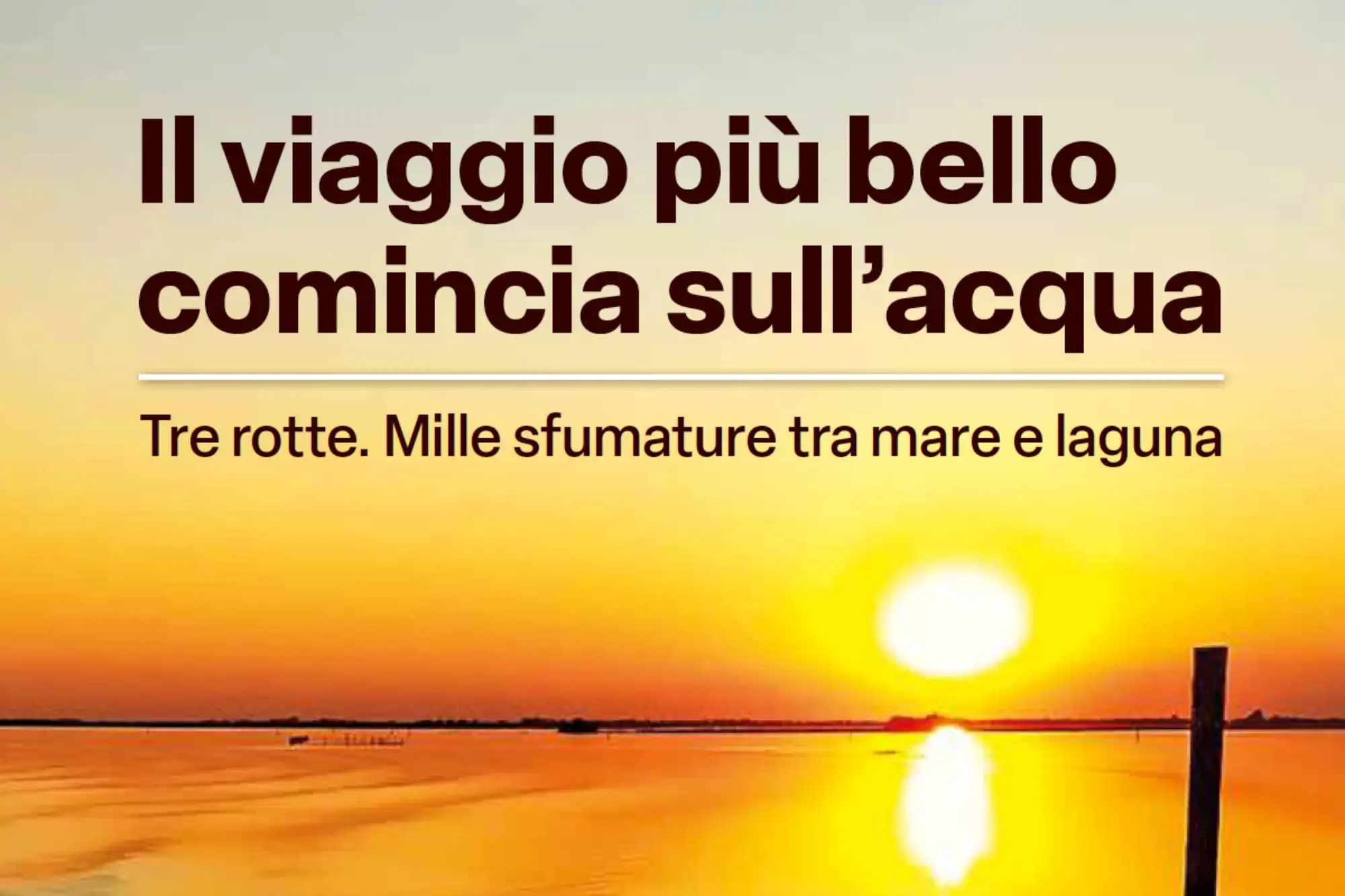 Navigazione serale nella Laguna di Marano verso Lignano