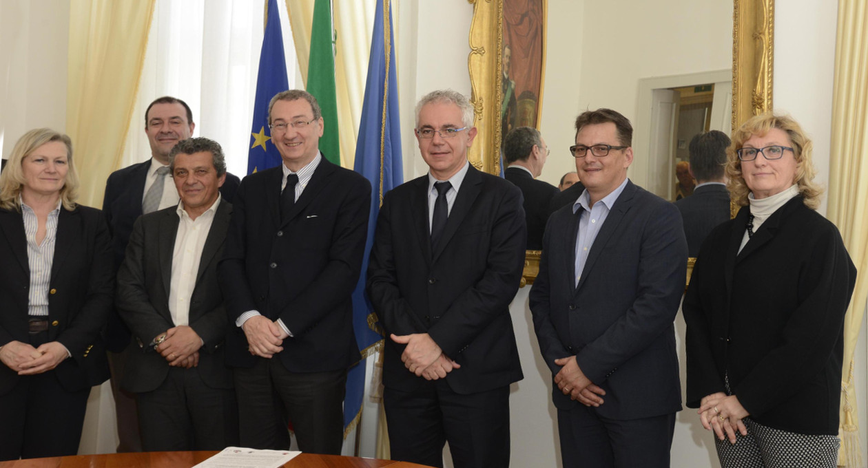 Sergio Bolzonello e gli amministratori dei Comuni di Aquileia, Cividale, Grado e Palmanova