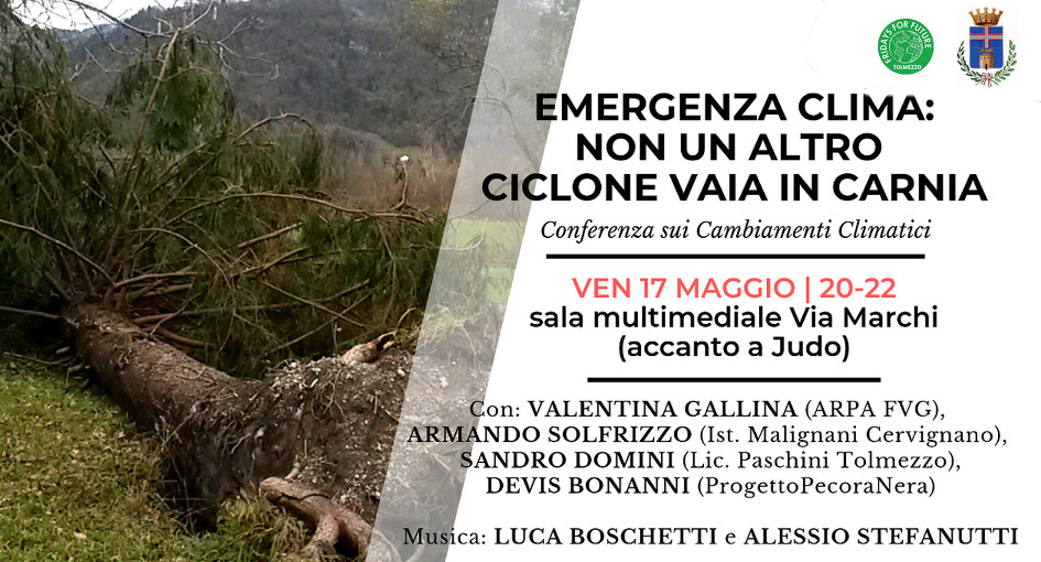 ciclone Vaia_conferenza Tolmezzo