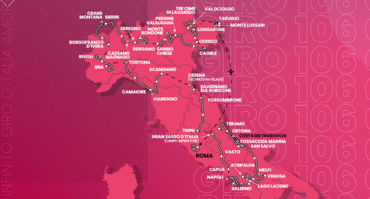 106° giro d'italia ciclismo 2023 percorso tappe Tarvisio-Monte Lussari 26 maggio