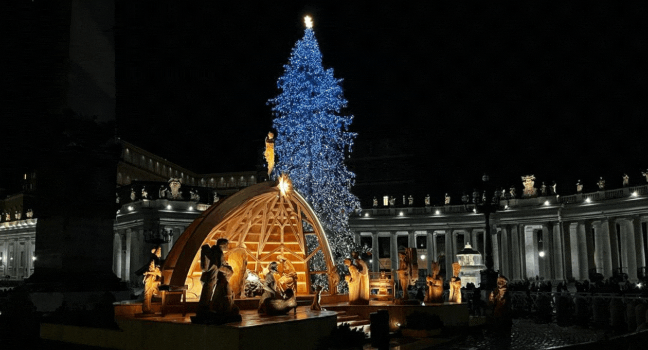 Presepe di Sutrio in Vaticano